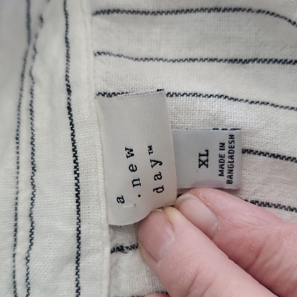 a new day White and Black Striped Midi Dress Size XL - Picture 6 of 7